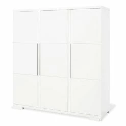 Pinolino Polar Kinderzimmer Breit Groß - 3T Inkl. Wandregal Edelmatt Weiß -Kinderwagen 143421g