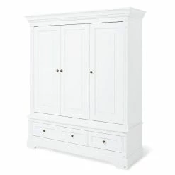 Pinolino Emilia Kinderzimmer Extrabreit Groß 3T Inkl. Wandregal Edelmatt Weiß -Kinderwagen 143467g 1 1