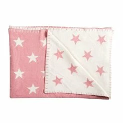 Schardt Kuscheldecke Big Star Altrosa 95x120 Schmusedecke - 100% Baumwolle
