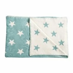 Schardt Kuscheldecke Big Star Mint 95x120 Schmusedecke - 100% Baumwolle