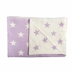 Schardt Kuscheldecke Big Star Lila 95x120 Schmusedecke - 100% Baumwolle