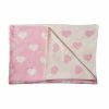 Schardt Kuscheldecke Herzchen Rosa 95x120 Schmusedecke - 100% Baumwolle