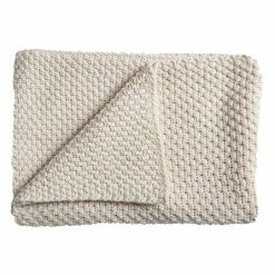 Schardt Strickdecke Natur 75x100 Cm Tagesdecke - 100% Baumwolle