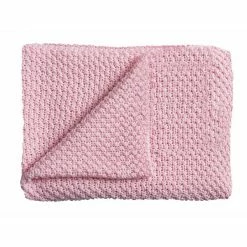 Schardt Strickdecke Rosa 75x100 Cm Tagesdecke - 100% Baumwolle