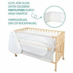 Roba Room Bed Safe Asleep® Sternenzauber - Weiß Inkl. Nestchen Air, Matratze & Schlafsack Easy Air -Kinderwagen 16600 51nlv209 roombed det 03 1