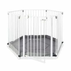 Pinolino Konfigurationsgitter - Weiß Inkl. Bodenmatte - Laufgitter Oder Schutzgitter