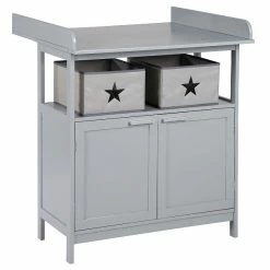 Roba Hamburg Wickelkommode Taupe 2 Türen, 2 Canvas Boxen