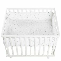 Roba Laufgitter Sternenzauber Grau Weiß, 75x100 Cm