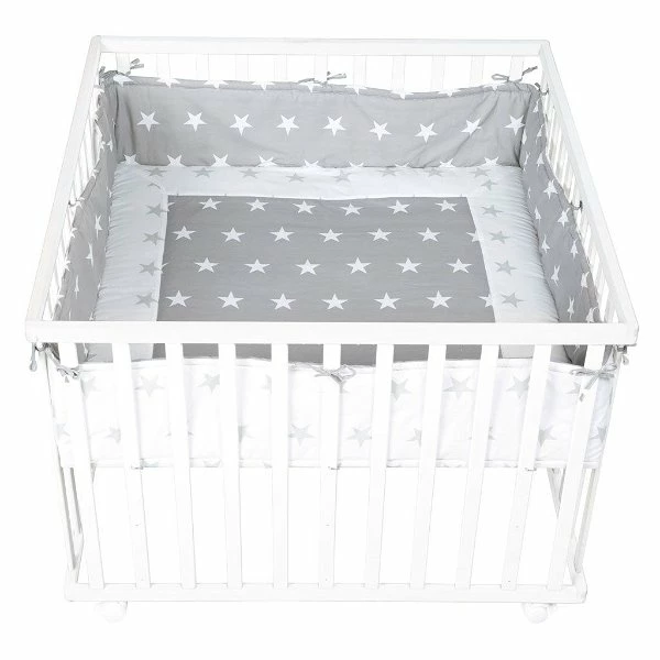 Roba Laufgitter Cosiplay Little Stars Bicolor, 100x100 Cm, BIO Buche Massiv 2 Roba Laufgitter Cosiplay Little Stars Bicolor, 100x100 Cm, BIO Buche Massiv – Bild 2