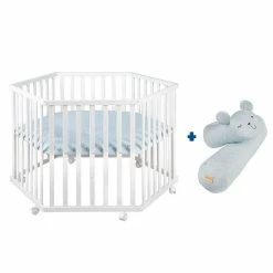 Roba Laufgitter Roba Style Türkis & Bettschlange Weiß, 6-eckig