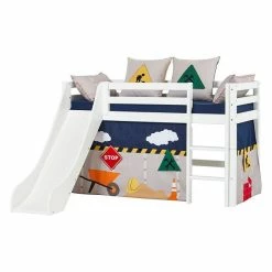 Hoppekids Halbhohes Bett ECO Dream 70x160 Mit Rutsche Gerade Leiter | Teilbar -Kinderwagen 22 12 003 1
