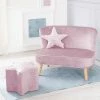 Roba Lil Sofa Set Mittel Roba Style Rosa/mauve Inkl. Kindersofa, Sternenhocker & Dekokissen Stern