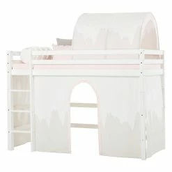 Hoppekids Mittelhohes Bett ECO Dream 90x200 Cm Mit Gerader Leiter | Teilbar -Kinderwagen 23 13 022 1