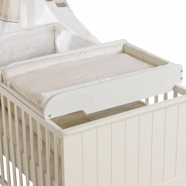 Roba Wickelplatte Vichy Beige Inkl. Wickelauflage Zum Aufsetzen Auf Baby- & Kinderbetten 1 Roba Wickelplatte Vichy Beige Inkl. Wickelauflage Zum Aufsetzen Auf Baby- & Kinderbetten