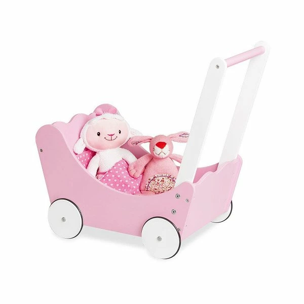 Pinolino Puppenwagen Jasmin Rosa/weiß Komplett Inkl. Bettzeug - Zum Aktionspreis 2 Pinolino Puppenwagen Jasmin Rosa/weiß Komplett Inkl. Bettzeug - Zum Aktionspreis – Bild 2