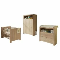 Trendteam Olivia Babyzimmer 3-türiger Schrank Eiche Sägerau