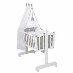 Roba Komplettwiegen-Set Weiß Inklusive Textiler Ausstattung Little Stars