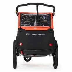 Burley Cub X Fahrradanhänger Atomic Red 2-Sitzer Mit Buggy-Funktion -Kinderwagen 3 cub x rear webex