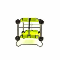 Kid-O-Bunk Campingbett Grün Mit Seitentaschen Etagenbett Von Disc-O-Bed -Kinderwagen 30005bo kid o bunk gruen etagenbett 2