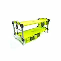 Kid-O-Bunk Campingbett Grün Mit Seitentaschen Etagenbett Von Disc-O-Bed