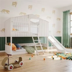 Artkid Ronja Haus-Etagenbett Weiß Mit Rutsche Aus Kiefer Liegefläche 90 X 200 Cm -Kinderwagen 30092450032 hausbett ronja ohne gastbett ambi1 1 05 2k
