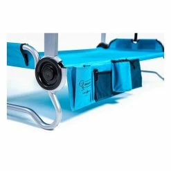 Kid-O-Bunk Campingbett Blau Mit Seitentaschen Etagenbett Von Disc-O-Bed -Kinderwagen 30105bo kid o bunk blau seitentasche 1