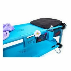 Kid-O-Bunk Campingbett Blau Mit Seitentaschen Etagenbett Von Disc-O-Bed -Kinderwagen 30105bo kid o bunk blau seitentasche 2