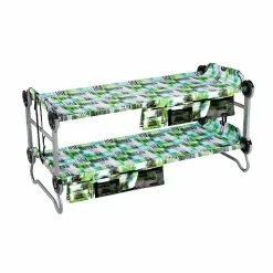 Kid-O-Bunk Campingbett Block Pattern Mit Seitentaschen Das Etagenbett Von Disc-O-Bed