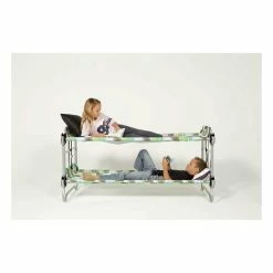 Kid-O-Bunk Campingbett Block Pattern Mit Seitentaschen Das Etagenbett Von Disc-O-Bed -Kinderwagen 30205b lf1
