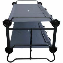 Disc-O-Bed XL Etagenbett Schwarz Modernes Feld- Und Campingbett -Kinderwagen 30802bo front 1