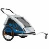 XLC Duo 8teen Fahrradanhänger Blau Zweisitzer Inkl. Buggyrad & Rücklicht Zum Toppreis