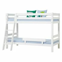 Hoppekids Etagenbett ECO Luxury 120x200 Cm Weiß Mit Schräger Leiter & Absturzsicherung -Kinderwagen 34 33 a33 2