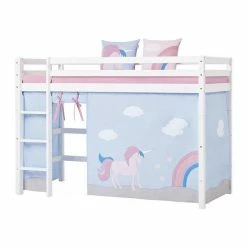 Hoppekids Mittelhohes Bett ECO Dream 90x200 Cm Mit Gerader Leiter | Teilbar -Kinderwagen 35 13 011 02 1