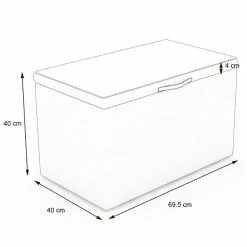 Nature Kid Viana Polsterbett Velour Rosa 90 X 200 Cm Mit Bettkasten Und Spielzeugkiste -Kinderwagen 350044 5 spilezeugkisste rimini skizze 3 2 2