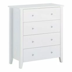 Hoppekids Christian Kommode Weiß 4 Schubkästen, Wickelaufsatz Separat Erhältlich