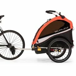 Burley Cub X Fahrradanhänger Atomic Red 2-Sitzer Mit Buggy-Funktion -Kinderwagen 4 cub x bike webex