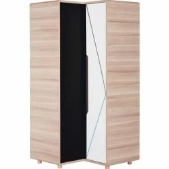 VOX Evolve Eckkleiderschrank Oak/white/black/grey