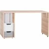 VOX Evolve Schreibtisch Mit Rollen Oak/white/grey