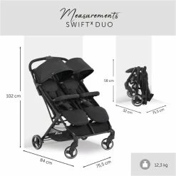 Hauck Swift X Duo Geschwisterwagen -Kinderwagen 4007923500040.pt02.swift x duo black