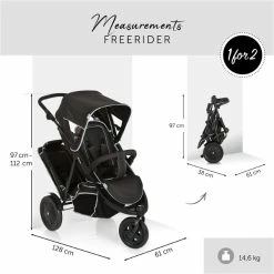 Hauck Freerider Geschwisterwagen 18 Hauck Freerider Geschwisterwagen -Kinderwagen 4007923513040.pt04.freerider sh12 black