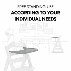 Hauck Alpha Wooden Tray Esstablet -Kinderwagen 4007923550557.pt06.alpha wooden tray grey