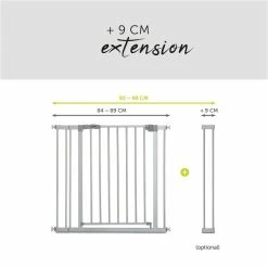 Hauck Stop N Safe 2 + 9cm Ext. Schutzgittererweiterung -Kinderwagen 4007923597323.pt04.stop n safe 2 incl. 9cm extension silver