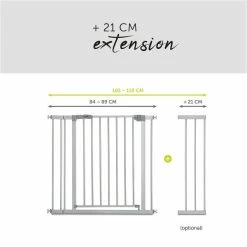 Hauck Stop N Safe 2 + 9cm Ext. Schutzgittererweiterung -Kinderwagen 4007923597323.pt05.stop n safe 2 incl. 9cm extension silver