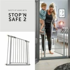 Hauck Stop N Safe 2 + 9cm Ext. Schutzgittererweiterung -Kinderwagen 4007923597323.pt06.stop n safe 2 incl. 9cm extension silver