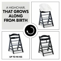 Hauck Alpha+ Hochstuhl -Kinderwagen 4007923661451.pt04.alpha black