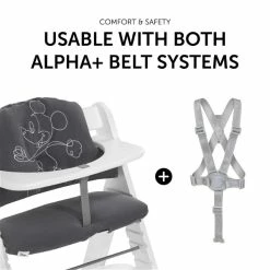 Hauck Highchair Pad Select Sitzkissen Mickey Mouse -Kinderwagen 4007923667750.pt06.highchair pad select mickey mouse anthracite
