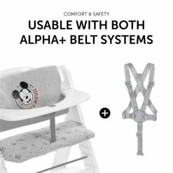 Hauck Highchair Pad Deluxe Sitzkissen Mickey Mouse -Kinderwagen 4007923667781.pt04.highchair pad deluxe mickey mouse grey