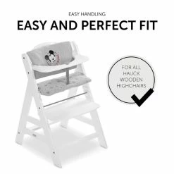 Hauck Highchair Pad Deluxe Sitzkissen Mickey Mouse -Kinderwagen 4007923667781.pt05.highchair pad deluxe mickey mouse grey
