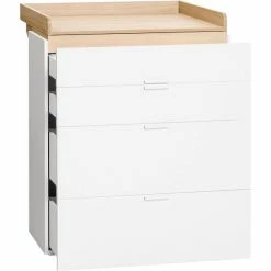 VOX 4 You Babyzimmer 70x140 2-türig White/oak -Kinderwagen 4014469 plus 4014471 2 1