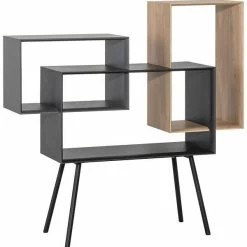 VOX Ribbon Bücherregal Niedrig Eiche / Grau / Graphit